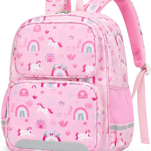 DAKIMOE Cute Toddler Backpack, Functional Bag for Kindergarten Daycare Students