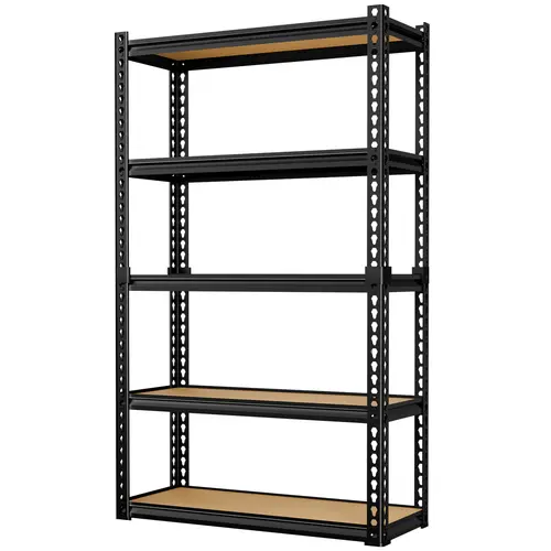LEVELEVE Heavy Duty 5-Tier Freestanding Metal Storage Shelf - Corrosion Resistant, Durable, Adjustable, Multi-Size Household Organizer for Kitchen, Garage, Bathroom