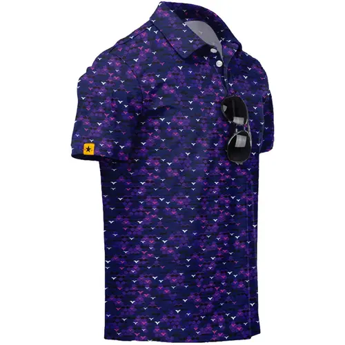 ZITY Men's Golf Shirts Short Sleeve Moisture Wicking Performance Print Patterns Casual Collared Golf Polo Shirt for Men Breathable Casual Classic Day Fabric Golf Menswear Outdoor Print,clothes for back to school,first day of school outfits,sohochic
