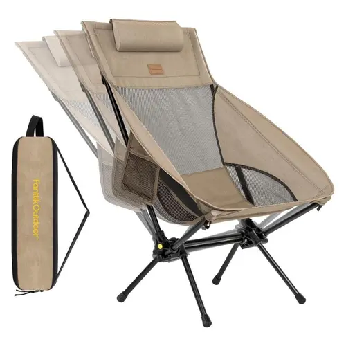 Fanttik Backyard Breakfast Camping Furniture Bundle - Compact 16"x16"x16.8" Outdoor Seating for Rock-Side Use