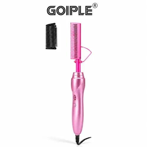 Goiple Electric Hot Comb for Black Hair, Wigs, Anti-Scald Design, Adjustable Temperature, Effortless Straightening