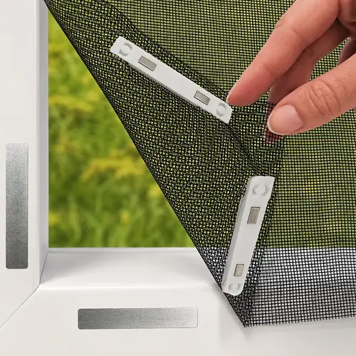 Magnetic Window Screen, No Drilling & Easy Installation, Cuttable Size, Breathable Mesh Mosquito Net for Home Windows