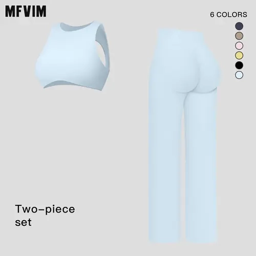 MFVIM Women's Fuzzy 2 Piece Workout Set, Fitted Running Outfits with Tummy Control and Butt Lifting for Gym Fitness Wear, Outdoor Fitness Wear, Pants Sports Set, 2 Piece Sets,back to school,back to school haul,sohochic