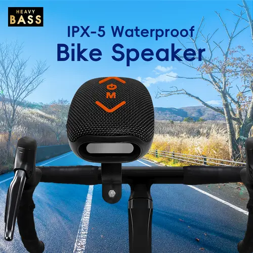 Heavy Bass Motorcycle Speakers - Bluetooth Speaker with Easy Ride Music Bluetooth Link, Super Loud High-Powered HIFI Audio Player, Small Lightweight Sport Tech Gift for Adults