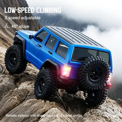 JJRC 1/18 Scale High Torque 4WD Remote Control Car - 20A Waterproof ESC, Strong Suspension, Shock Absorption, Steel-Strong Drive, RC Vehicle, RC Cars, Battery-Powered Off-Road Rock Climbing Toy for Ages 12+, TV & Movies Themed Gift with Remote
