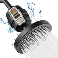 Filtered Shower Head Set 20 Stage Shower Filter - Reduces Chlorine And Heavy MetalsHigh Pressure Showerhead Filter With 6" Round, Luxury Polished Chrome