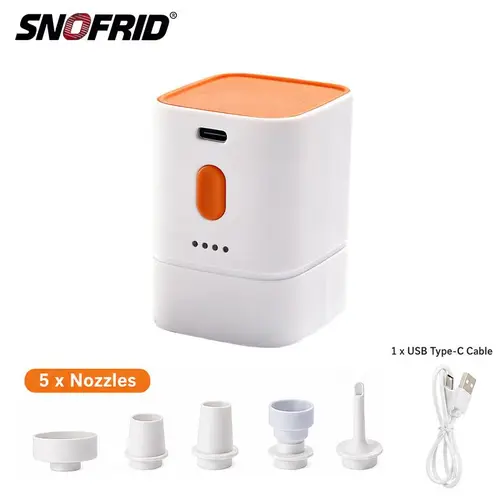 Snofrid Portable Mini Air Pump – Lightweight, Compact Fit Camping & Hiking Gear, Fast Inflation & Deflation, Built for Camping, Hiking, and Beach, Boosts Work Efficiency for Air Mattresses & Pool Floats