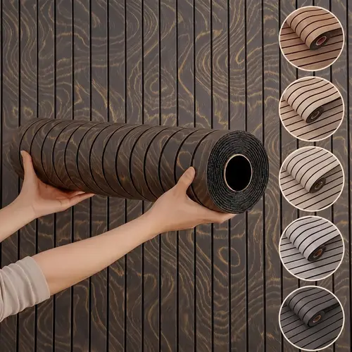 Extra Thick 3D Vintage Wood Grain Vinyl PVC Peel-and-Stick Wallpaper, Renter-Friendly, Soundproof, Anti-Static, Removable, Washable, Waterproof Large Size (15.7*118.1 in) Roll for DIY Kitchen Backsplash, Accent Wall, Wallpaper Ideas Home Improvement,sohoc