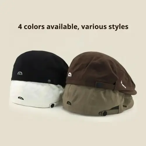 Spring-Summer New Reversible Beret Hat - Unisex Vintage Forward Newsboy Cap for Sports & Outdoor Use