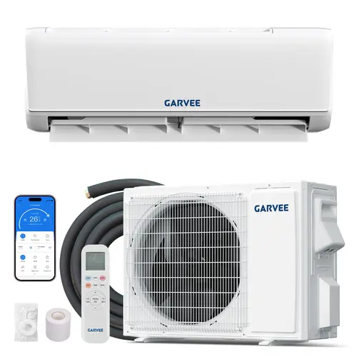 Garvee High-Efficiency 18000 BTU Mini Split Central Air Conditioner & Heater - 19 SEER2 - 230V - WiFi & Alexa Enabled - Cooling & Heating System - Heat Pump