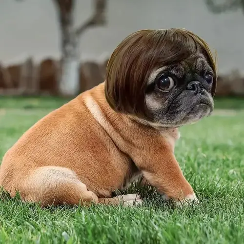 Pet Short Hair Wig Headband, Humorous Effect Dog-Cat Costume Accessory, Cute Valentine's Day Pet Supplies,sohochic