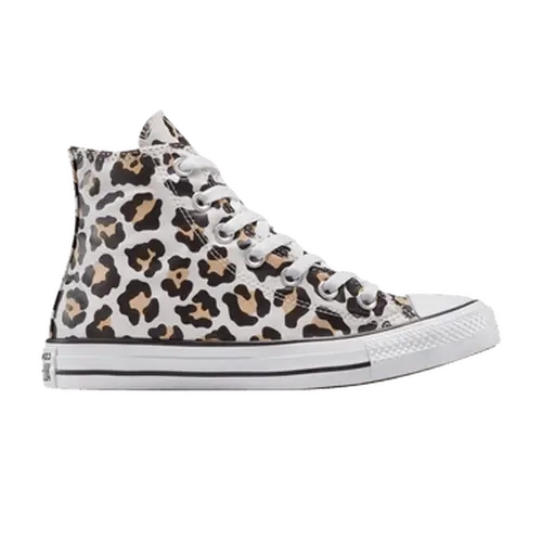 Converse Chuck Taylor All Star High-Top Leopard Print Footwear - Men's & Women's Canvas Upper Rubber Sole Sneakers, Casual Streetwear, Old School Trendy, 10 US-9 UK-42 EU, Runs Slightly Large, Sneakers for Women