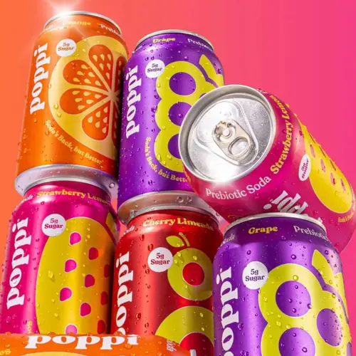 Poppi (16) 12-oz Cans 5g Sugar Soda The Essentials Mix