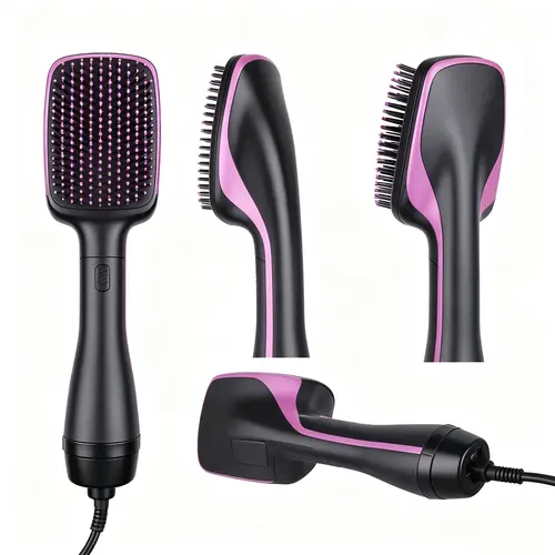 Dual-Function Thermal Hair Grooming Styler with Ionic Conditioning Function, Warm Air Hair Shaping Appliance, Multi-Purpose Household Hair Care Tool Suitable for Ladies and Teenage Girls Daily Hairstyle Making
