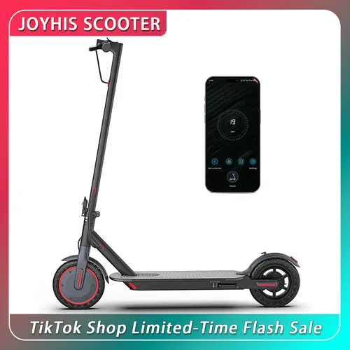 5.2Ah/7.8Ah Foldable Electric Scooter – Top speed 19 mph, 350W motor, 12-20 mph range, 8.5-inch honeycomb solid tires, equipped with dual brakes and app control, suitable for adults and teenagers. App locking function.