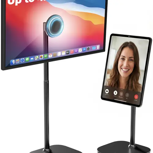 Cooper TabStand Magnetic - Height-Adjustable Computer Accessories Holder for 1-17" iPad/Portable Monitor/Smartphone, Metal-Aluminum Design, 360° Rotate & Tilt, 4.4lb Holding Strength, Magnetic Tablet Stands & Bases