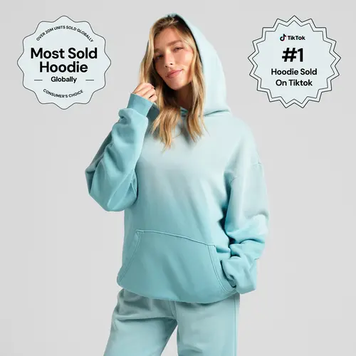 Comfrt | Sunwashed Hoodie | 100% Cotton Garment Dyed Sun Faded Cotton Mega Pullover Summer Sweatshirt