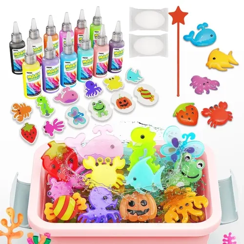Kids' Water Gel Craft Kit - Color Coordination Activity Set, DIY Water Bead Animal Making Kit, Pool Toy, Birthday Gift for Kids,sohochic