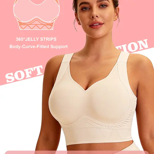 T Soft Intention Plus Size Back Fat Smoothing Jelly Bra 7 Row Hooks