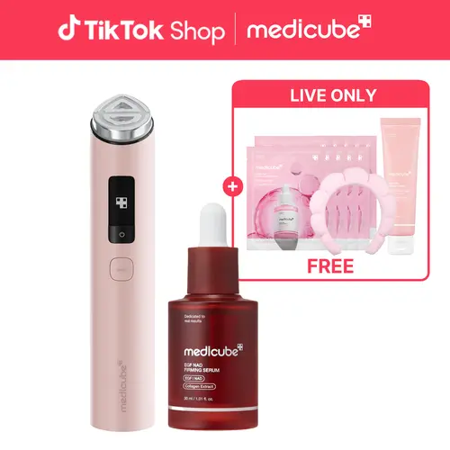 [LIVE Exclusive] [NEW] [medicube] Pilates for Your Face SETㅣBooster Pro X2 + SerumㅣIntensive Delivery for Long-lasting Hydration, Skin Definition & Glow BoostingㅣVisible Glow-Boosting Facial Dual Mode DeviceㅣNAD Kojic Acid PDRN SerumㅣKorean Skincare