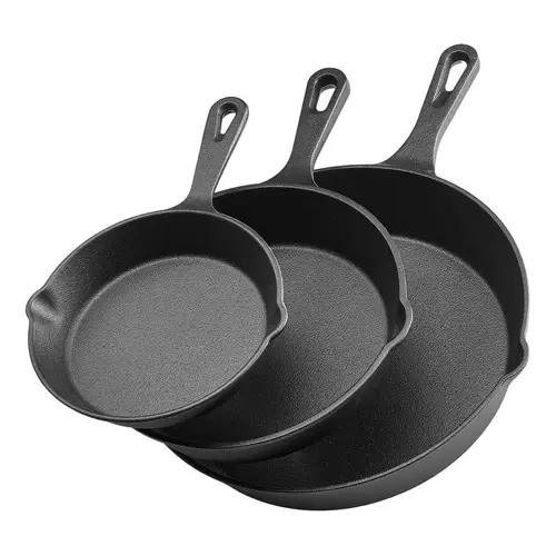 3-Piece Ceramic Nonstick Pots and Pans Set - Cast Iron Core, Anti-Adhesive Pans & Woks, Multi-Size, Thermal Handles, Even Heating, Induction-Ready, Hanging Design for Home Cooking (Less Scrubbing),sohochic