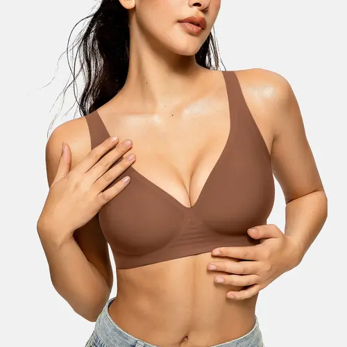 Comfy Jelly Bra DeDeep V bra,Seamless bra,Wireless Bras,Everyday bra,T-shirt Bra,comfy,comfortable,soft,no underwire,jelly bra, push upep V Seamless Wireless Bras Everyday T-shirt Bra Comfortable & Soft Adjustable Bralette