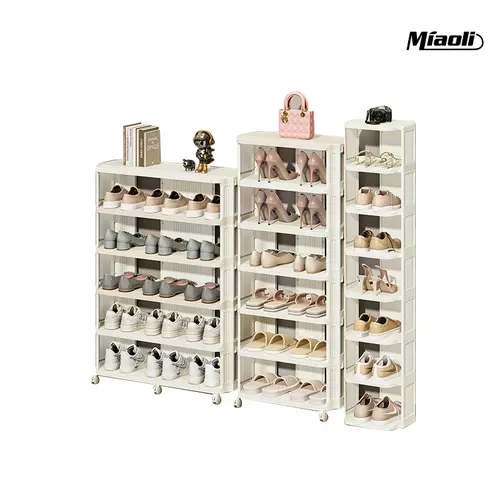 Miaoli Plastic Upright Shoe Racks (Small/Large Sizes, 6/9-Tiers) - Holder, Storage Organizers for Small Spaces, Organizes Footwear #SummerWins#DFYD, Shoe Holder, Shoe Storage Organizers, Expanding Shoe Storage