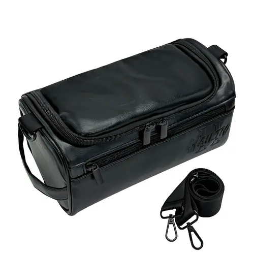 HAILTH Upgraded Leather Men's Dopp Kit - Toiletries Travel Bag with Detachable Crossbody Strap, Large Waterproof Cosmetic Bag, Premium Durable Travel Style Organizer, Airline-Compatible Compact Grooming Essentials,sohochic