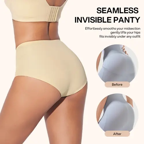 LILYLOVE Lady's 7-Pack Multicolor Basic Seamless Panties Set - Mid Waist, Fashion Casual Knickers, Breathable Fabric, Comfy Innerwear, Stress-Free Fit, Daily Wear,sohochic