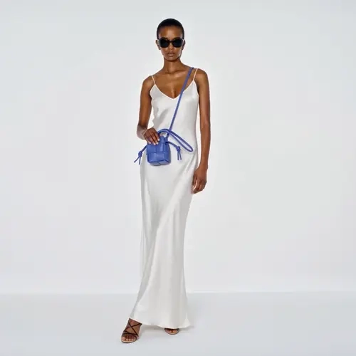 Amelia Women's Mini Bucket Bag, Woven Crossbody Shoulder Bag with Adjustable Strap for Daily, Travel and Casual Use