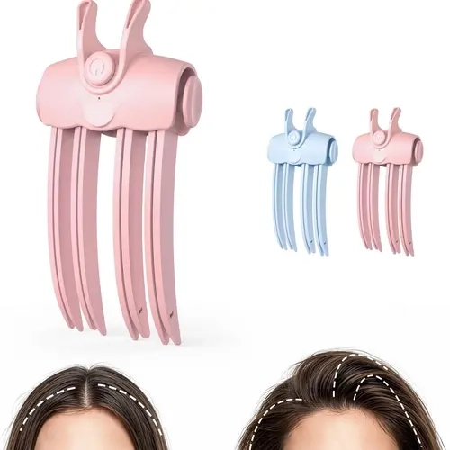Adjustable Lightweight Heated Root Lift Hair Clip - Cordless Styling Tool with Heated Teeth for Fine, Flat & Limp Hair Quick Volume Touch-Ups, Salon Styling Tool