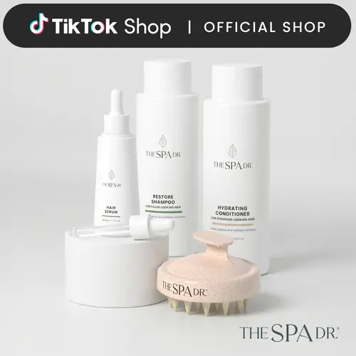 The Spa Dr.® Haircare System | Restore Shampoo, Hydrating Conditioner, Hair Serum and Scalp Massager for Fuller-Looking Hair | Toxin-Free, Doctor-Formulated | All Hair Types