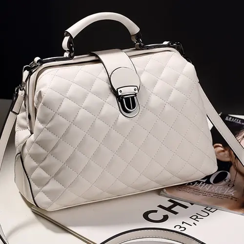 2026 Large Capacity New Rhombus Bag, Single Shoulder Crossbody Bags Multifunctional Women's Bag, Unique Design, High-End Retro Doctor Handbag