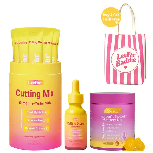 [LeeFar Official Live Exclusive] Cutting Mix + Cutting Drops + Women's Probiotic Gummies + FREE Tote Bag