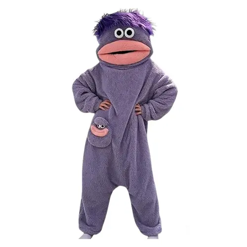 Cute Monster Wearable Blanket Hoodie, Oversized Loose Soft Warm Plush Fleece, Cozy Comfy Pullover Loungewear, Halloween Costume Pajamas, One Size Fits Most #GLOBAL PICKS