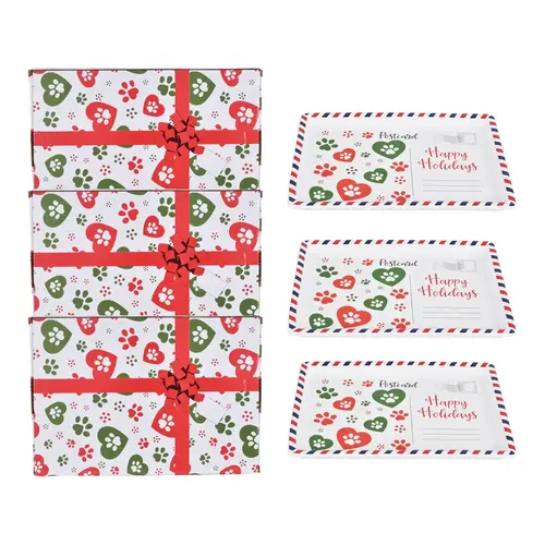 Temp-tations Set of 3 10x6 Rectangular Postcard Platters