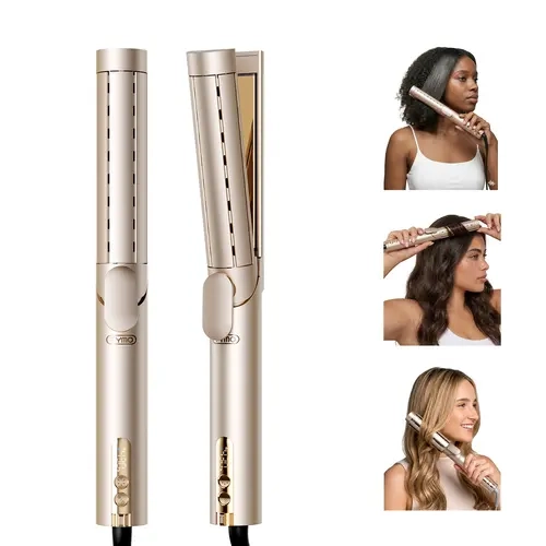 【Live Only】 TYMO AIRQ - Professional Titanium Hair Curler & Straightener Salon Grade, Hair Styling Tool, Curly Iron toolupgrade