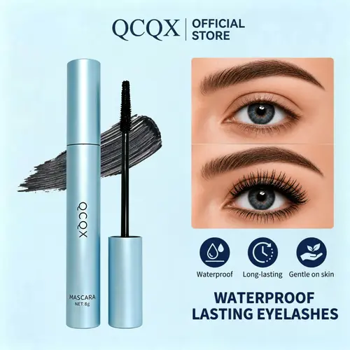QCQX Professional Mascara for Ultimate Volume and Length, a Waterproof and Long-Lasting Formula Safe for Eyelash Extensions, Mascara Volume And Length, Dramatic Lashes,back to school,sohochic
