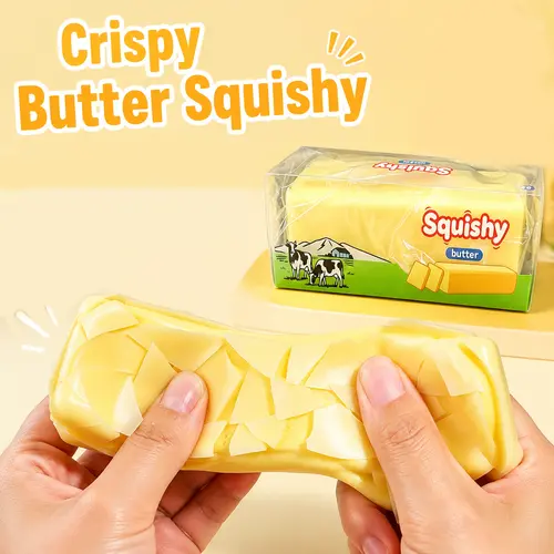 Finger-Sized Unisex PU Foam Squishies Stress Relief Toy - Soft Slow-Rebound Butter Stick, Crunchy Wax Shell, Ideal for Stress Relief