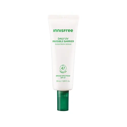 Daily UV Invisible Barrier Sunscreen Serum Broad Spectrum SPF 47 with Green Tea