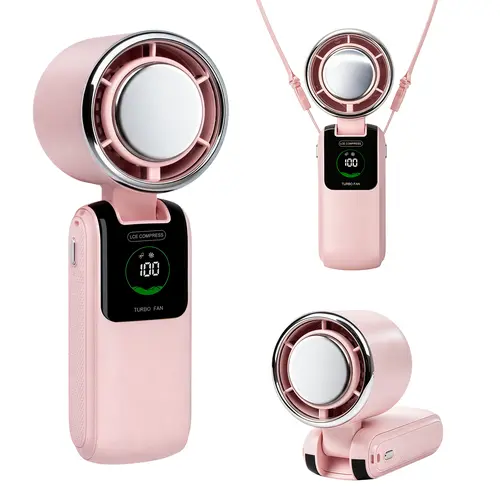 Portable Handheld Fan,Rechargeable Personal Fan,5 Speed Portable Fan for Travel, Outdoor,Camping, Hiking
