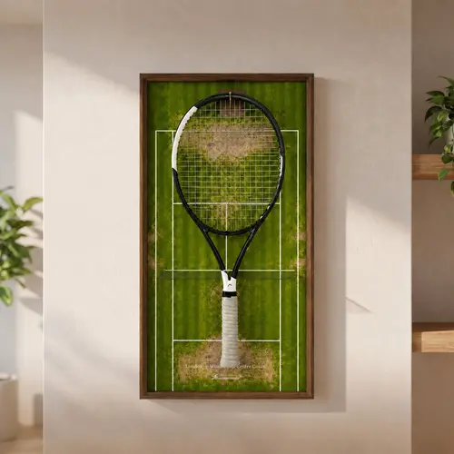 Framenow Tennis Racket Display Case, Wall Mounted Shadow Box Frame for Tennis Racquet, Sports Memorabilia Gift for Tennis Players, Coaches, Kids & Fans,sohochic