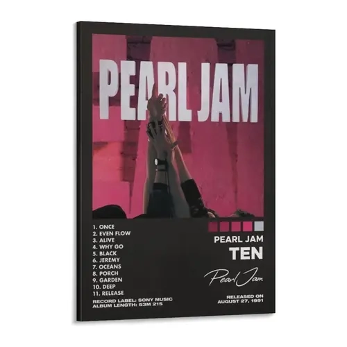 Pearl Jam - 10 Album Cover Print, Unframed Music Art Wall Art Print, Fan-Focused Home Decoration Gift,sohochic