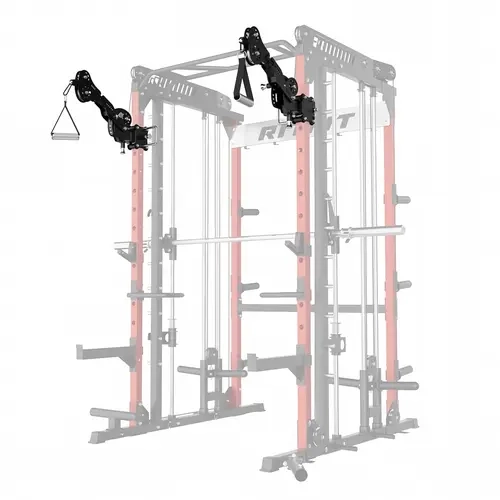 RitFit TAM1 Tornado Articulated Arm Attachment (Q235 Steel, Exclusively for M1 PRO) - 360° Adjustable Strength Training Lever Arms, 320lbs Capacity, Rock-Solid Stability, Smooth Quieter Cable Feel, for Flys, Presses, 8-Bearing Large-Roller System, 9 Horiz