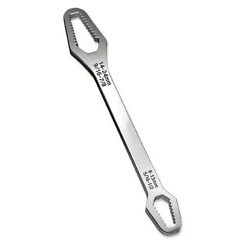 Multi Size Double Head Torx Hand Spanner with Self Clamping Structure, 8mm to 24mm Anti-slip Repair Hardware for Automobile Nuts and Bolts, All-purpose Maintenance Accessory for Vehicle Assembly and Dismantling