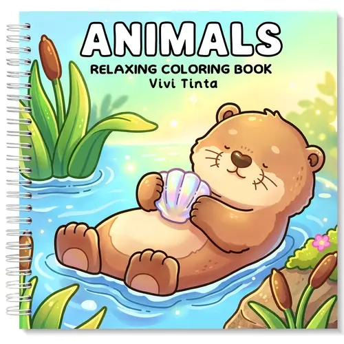 Animals: Relaxing Coloring Book for Adults & Teens Featuring Cute and Adorable Critters in Their Natural World