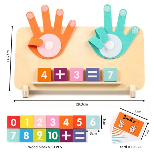 Educational Montessori Toys Math Manipulatives Number Counting Blocks for Kids, 1 Set Finger Counting Math Montessori Preschool Learning Toys, Birthday Gifts, Hobbies Ideas