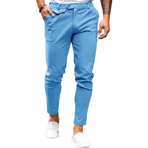 Runcati Chinos Slim Fit Pants Flat Front Stretch Skinny Tapered Dress Pants Comfort Casual Solid Trousers suit trousers