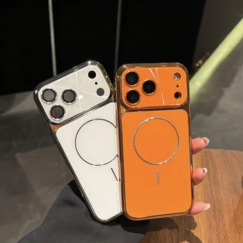 Aurora Magnetic Phone Case for iPhone18 Pro Max 17 16 15 Plus 14 13 Aesthetic Gradient Lens Design, Slim Shockproof Cover with Camera Protection & MagSafe Compatible Style.985