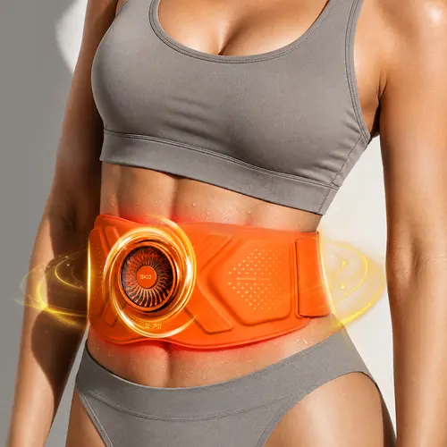SKG Abdominal Care Belt with EMS, Vibration, Heat & 5-Color LED Light, Smart App Control, QS700Ultra,sohochic